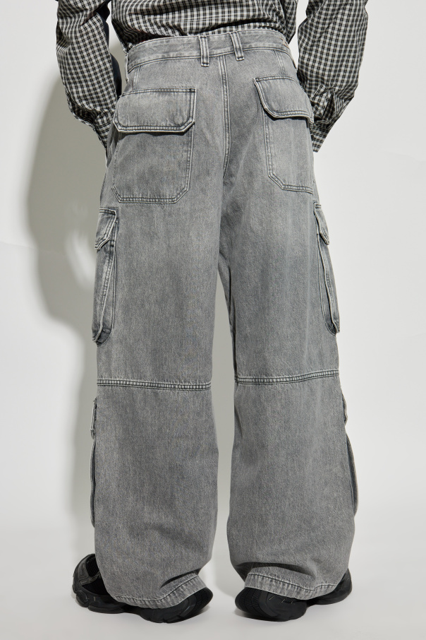 デニム・ジーパン DIESEL D-POT-CARGO JEANS Diesel D-Side Cargo ジーンズ | ブラック | FARFETCH JP
